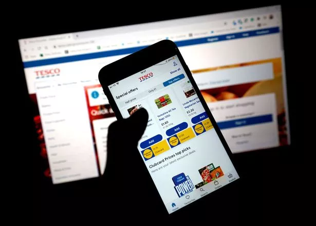 grocery shopping app for Tesco is seen on a mobile phone