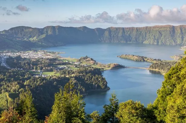 Lagoa das Sete Cidades in San Miguel Island, Azores, Portugal