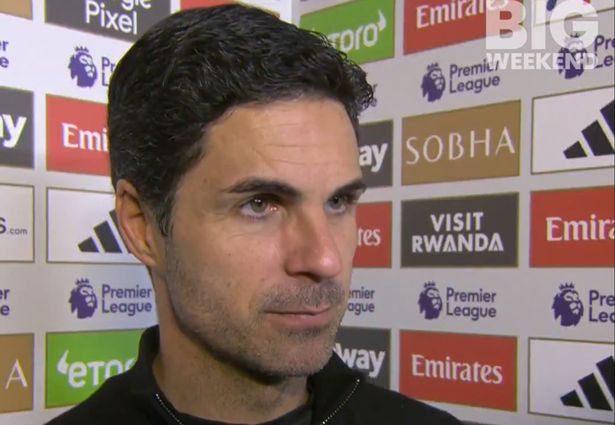 Mikel Arteta in a post-match interview