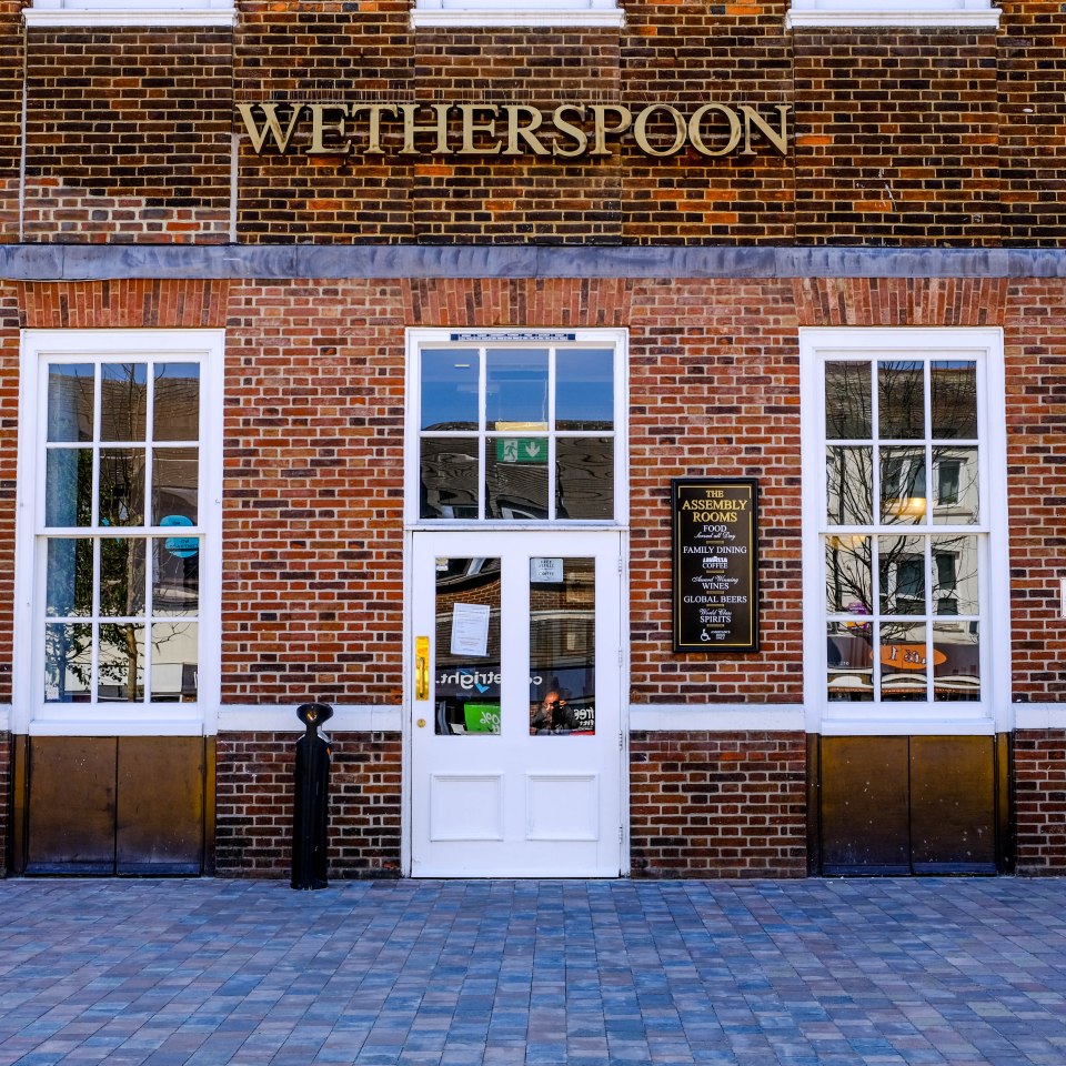 Closed Wetherspoon's pub.