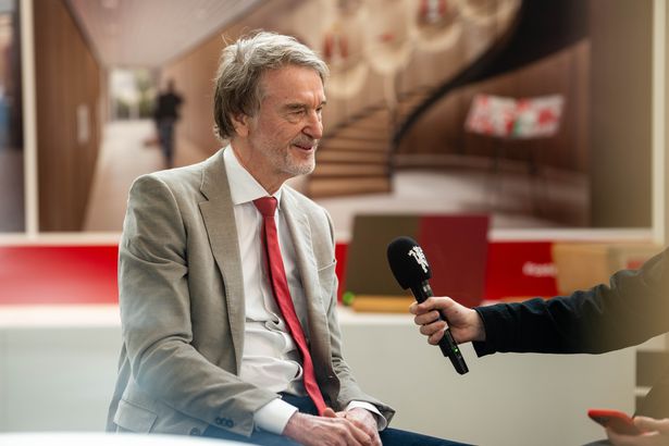 Sir Jim Ratcliffe speaking in March 2025