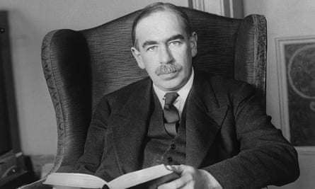 Black and white portrait of Keynes