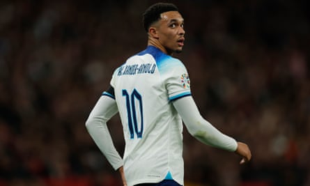 Trent Alexander-Arnold during the Euro 2024 qualifier between England and Malta at Wembley in November 2023