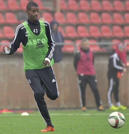 Alexander Isak during one of his first training sessions with the AIK first team