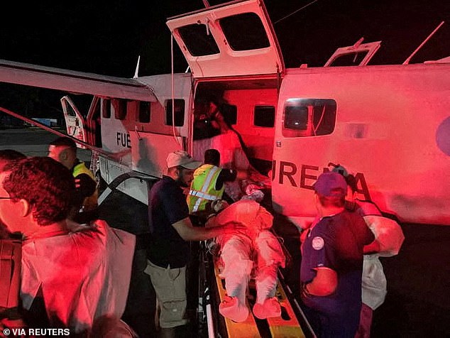 The plane was carrying 14 passengers and three crew members, according to the country's transport minister