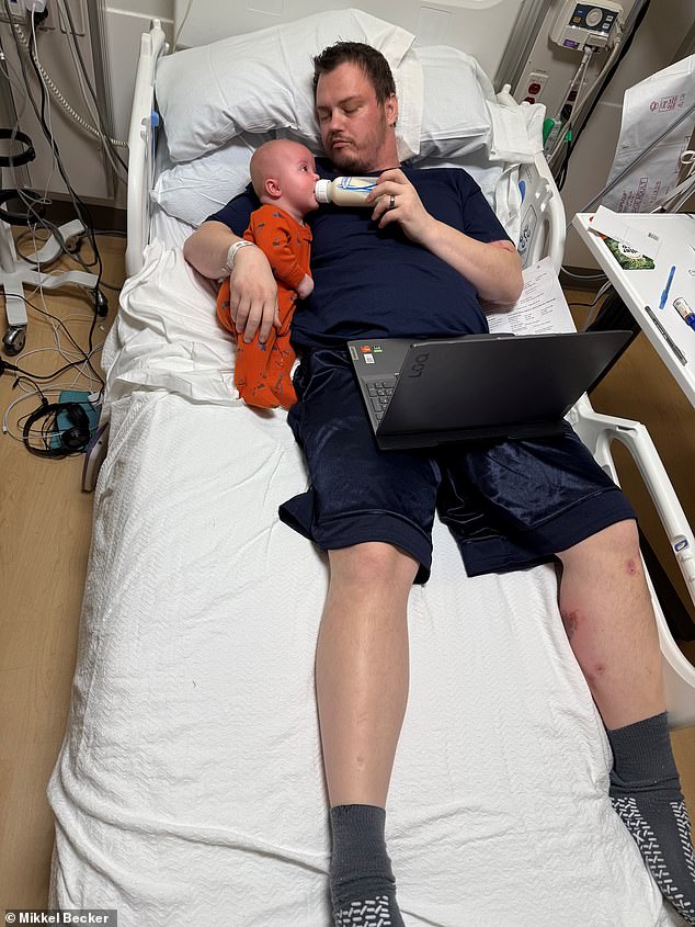 Over the last month, Ryan and Mikkel have been traveling around the country searching for a cure to his unusually aggressive disease. Their baby has been with them every step of the way