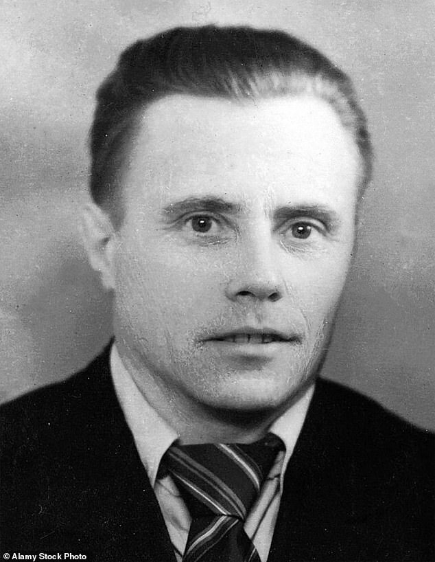 With her husband, Vladimir Spiridonovich (pictured) , fighting with the Red Army outside the city who eventually sustained injuries from a grenade blast to his legs, Maria Putina was one such mother who had her child removed. Pictured: Vladimir Spiridonovich Putin 23 February 1911 - 2 August 1999