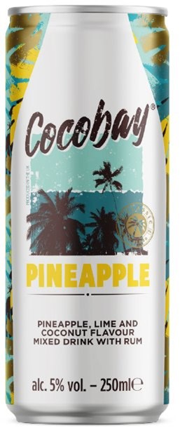 CocoBay Pineapple rum mixed drink can.