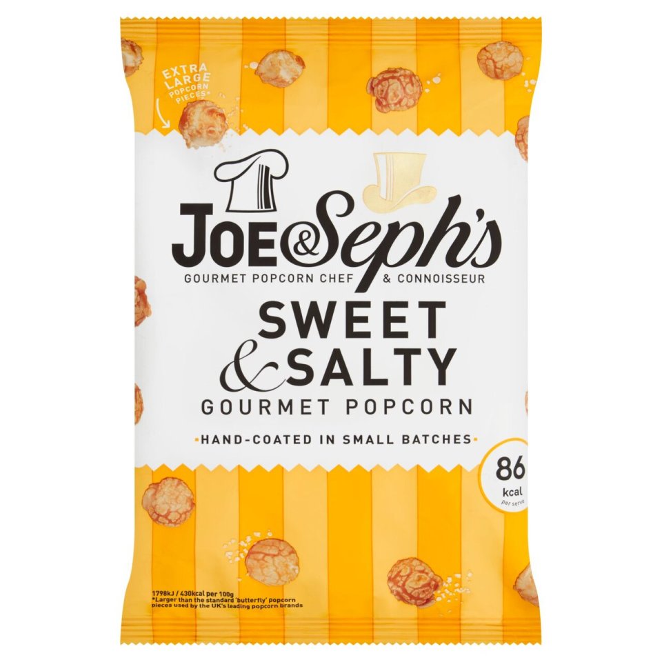 Joe & Steph's Sweet & Salty Gourmet Popcorn bag.