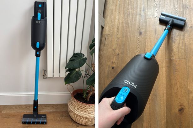 Laura using the Halo Capsule X vacuum cleaner