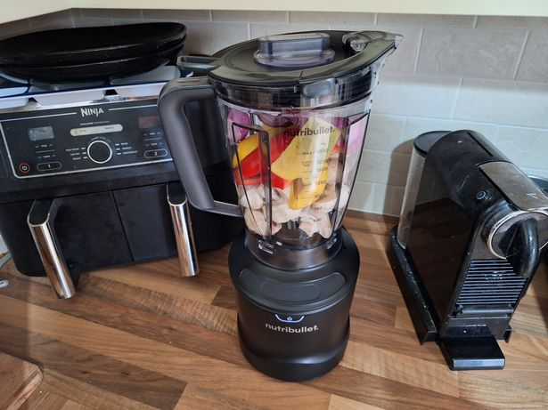 The nutribullet blender pictured on a kitchen worktop