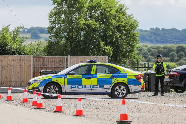 Police at Stathern Lodge in Leicestershire on August 1 2025 after the suspected poisoning at a summer camp.