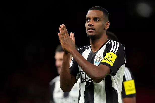 Alexander Isak in action for Newcastle