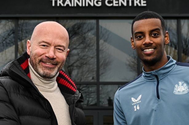 Alan Shearer and Alexander Isak meet