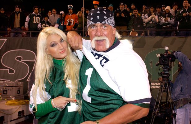 Brooke Hogan and her dad Hulk Hogan before his death last month