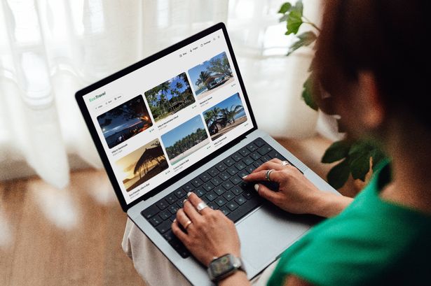 Person booking holiday