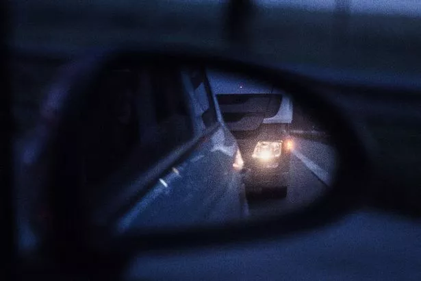 A car being tailgated