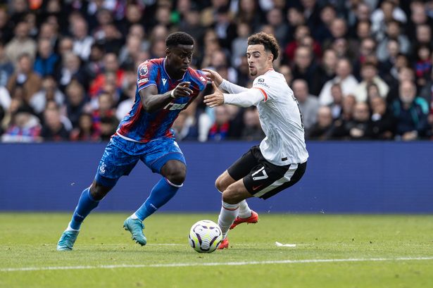 Marc Guehi playing against Liverpool in 2024
