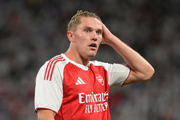 Viktor Gyoekeres of Arsenal reacts during the Pre-Season Friendly match between Arsenal and Tottenham Hotspur at Kai Tak Sports Park on July 31, 2025 in Hong Kong, China