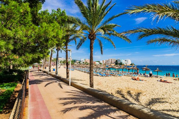 The beach in Magaluf