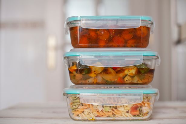 Tupperware filled with food