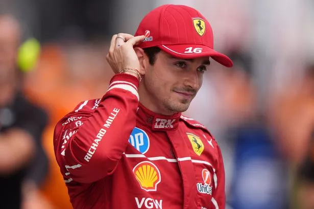 Charles Leclerc on the grid at the Hungarian Grand Prix