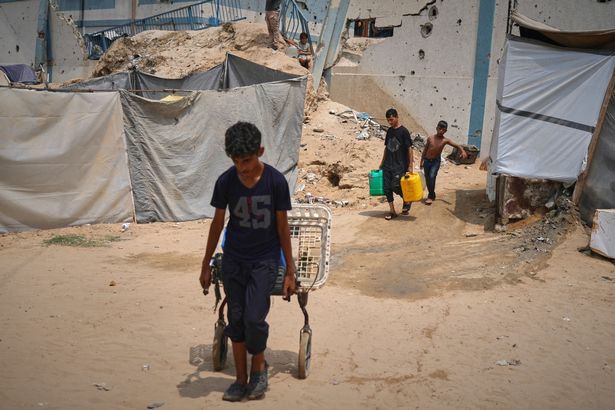 Gaza's children on the hunt for water in baking heat