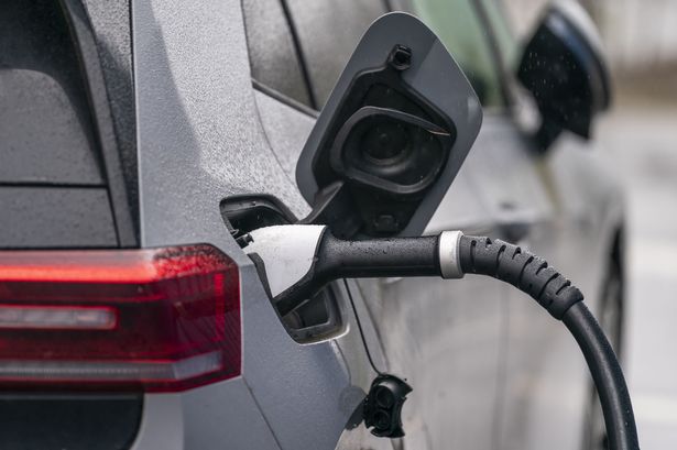 An electric vehicle charging station at Skelton Lake Service Station in Leeds. The automotive industry issued renewed pleas for electric car purchase incentives after new figures showed a decline in the vehicles' market share. Picture date: Thursday April 4, 2024. PA Photo. Some 15.2% of new cars registered in March were pure electrics, down from 16.2% during the same month last year, the Society of Motor Manufacturers and Traders (SMMT) said. See PA story TRANSPORTCars. Photo credit should read: