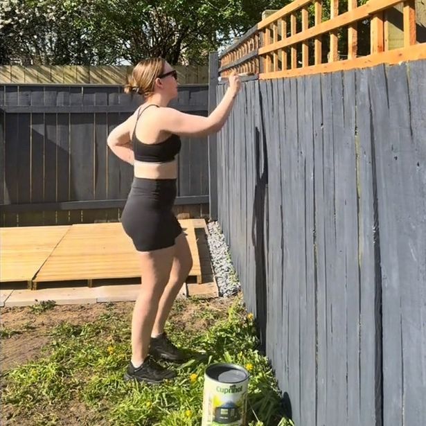 Holly renovating her garden