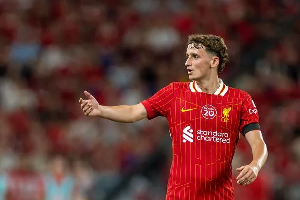 Tyler Morton during Liverpool's pre-season tour