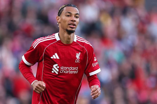 Hugo Ekitike playing for Liverpool