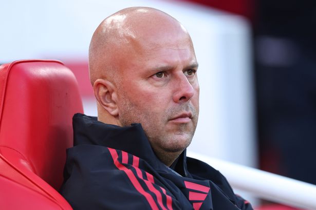 Arne Slot watching Liverpool vs Athletic Club