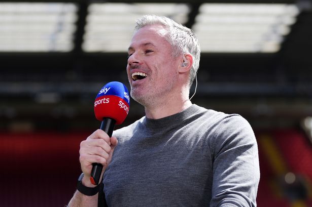 Jamie Carragher speaking in 2025