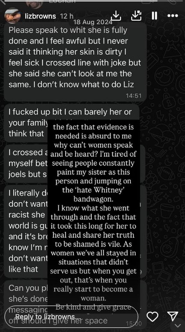 Image shows a screenshot of alleged messages from Lochan Nowacki in which he writes: