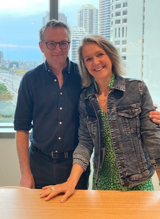 Dr Clare Mosley with her late husband Dr Michael Mosley