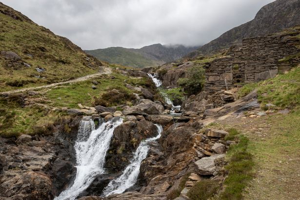 Rugged mountain scenery in North Wales on this well known route leading to Mount Snowdon.