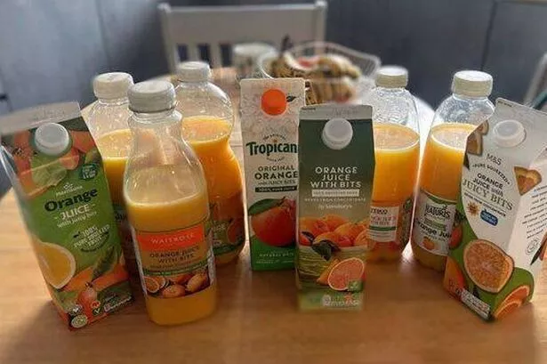 Orange juices from 8 supermarkets