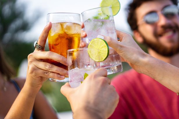 People drinking cocktails