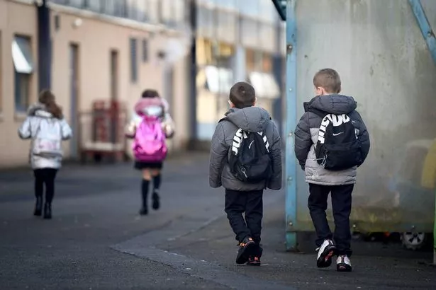 Children walking to school