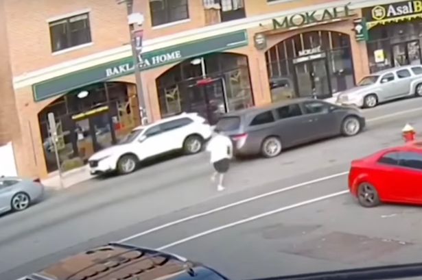 A man caught on CCTV fleeing the scene of a Deli in NJ where he stabbed workers