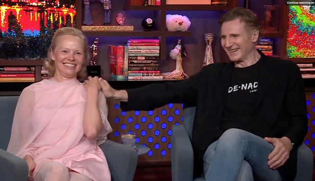 Pamela Anderson and Liam Neeson