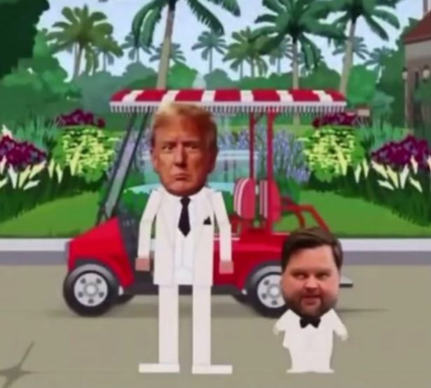 Donald Trump and JD Vance in South Park