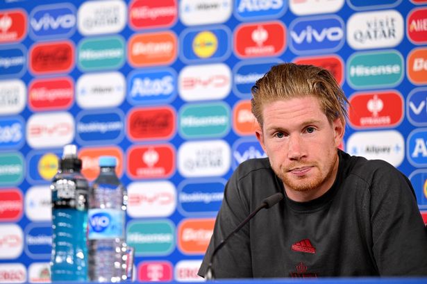 Kevin De Bruyne speaks to the media