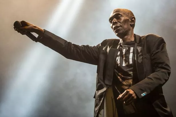 Maxi Jazz performing at the V Festival
