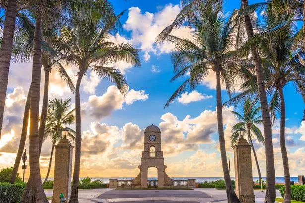 Palm Beach, Florida, USA clock tower on Worth Ave.