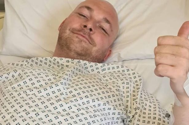 Dean Dunphy in hospital and on his wedding day