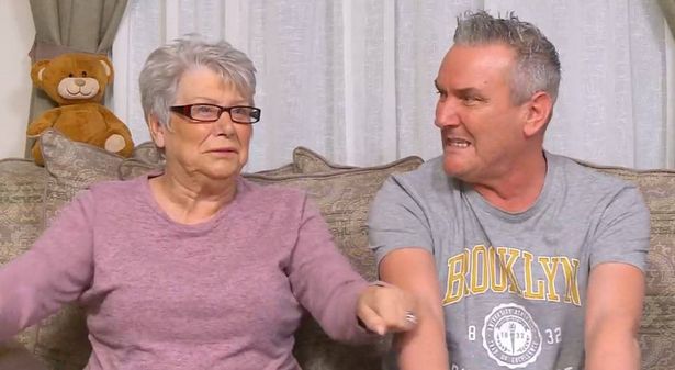 A screengrab of Jenny and Lee on Gogglebox