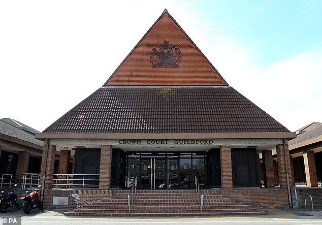 Pictured: Guildford Crown Court in Surrey where Cartwright was found guilty and sentenced