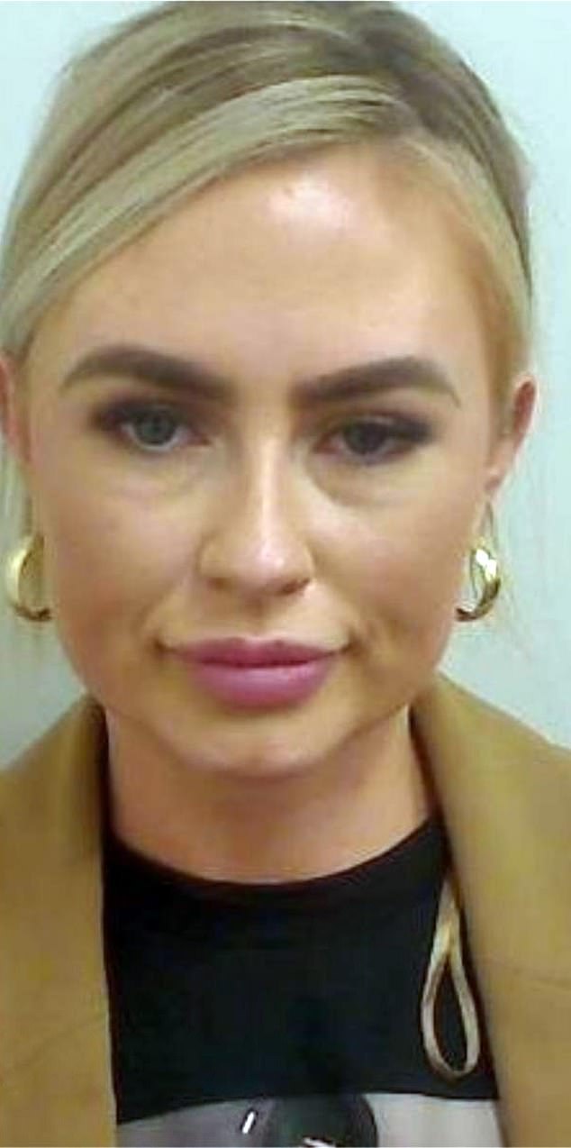 Zara Caller, 27, (pictured) hid MDMA pills, powder and cocaine in a condom inside her vagina after being paid £150 by a man called Brad to take the drugs into Creamfields