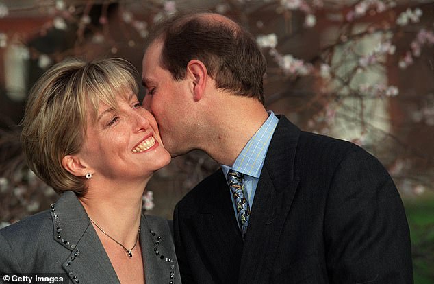 Sophie and Edward upon the announcement of their engagement. They have been happily married for 26 years